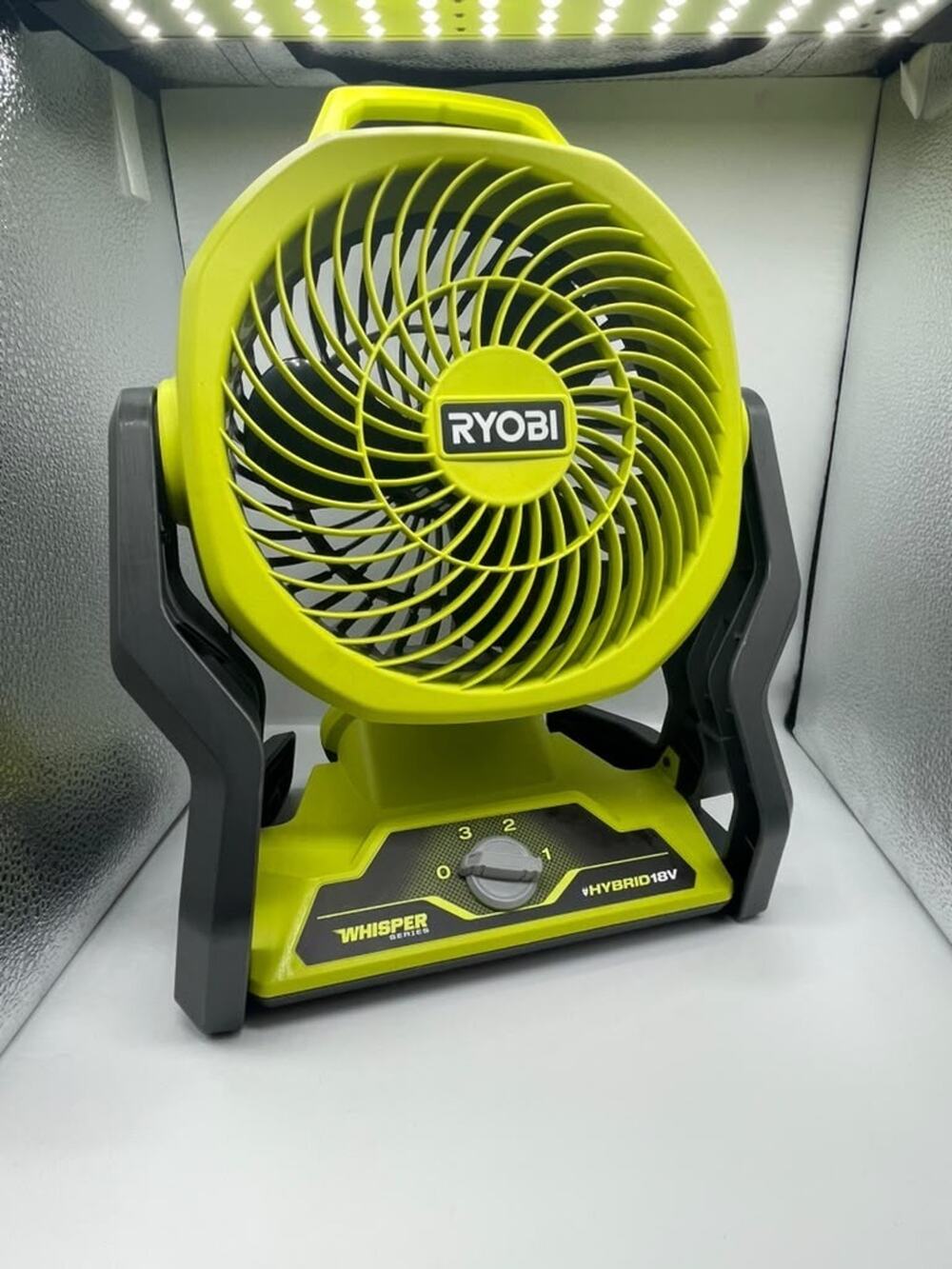 Ryobi 18V ONE+ 7.5in Hybrid Portable Fan PCL811B 3-Speed Tilt